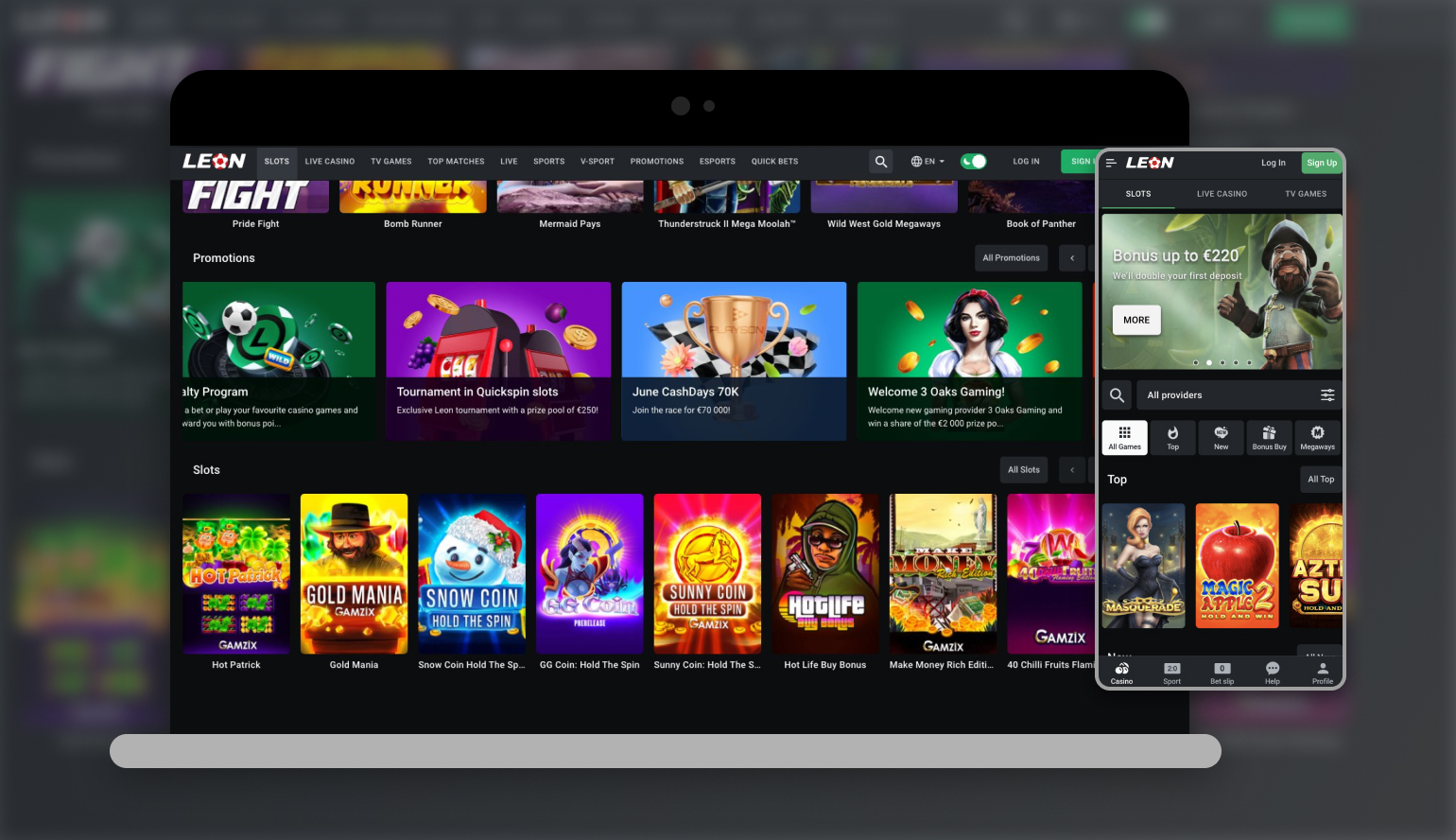 Leon Casino слоты